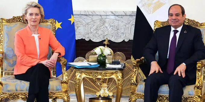 EU-Kommissionspräsidentin von der Leyen und Ägyptens Präsident al-Sisi wollen enger zusammenarbeiten. Von der Leyen Ägypten
