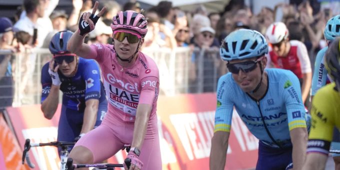 Giro D'Italia: der Slowene Tadej Pogacar (M) gewinnt die letzte Etappe der Italienrundfahrt. Giro D'Italia Tadej Pogacar