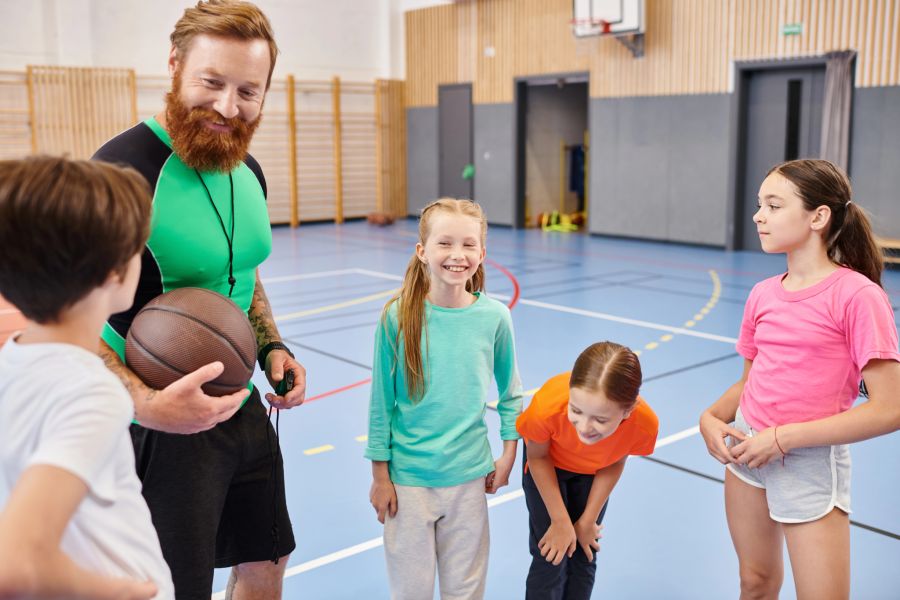 schüler beim sport