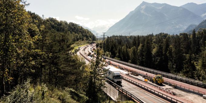 Im Rahmen der Gesamterneuerung der A6 zwischen Thun-Süd und Spiez wird auch die Kanderbrücke saniert. Autobahn A6 Thun