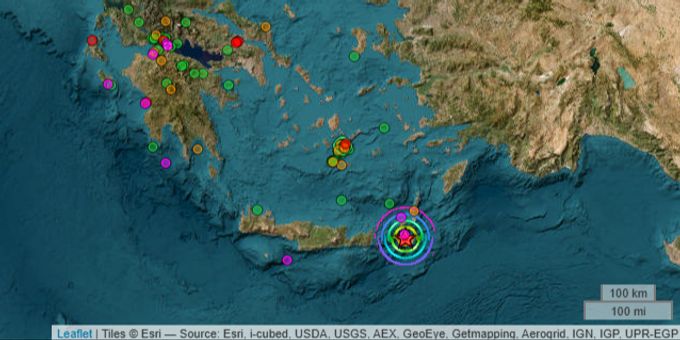 In Griechenland auf der Insel Kasos hat sich ein Erdbeben ereignet. Griechenland Erdbeben