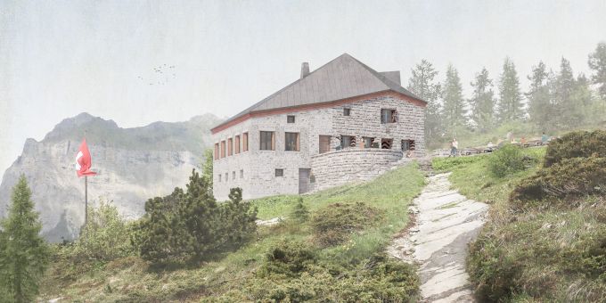 Die Doldenhornhütte oberhalb Kandersteg wird erneuert. Dolden