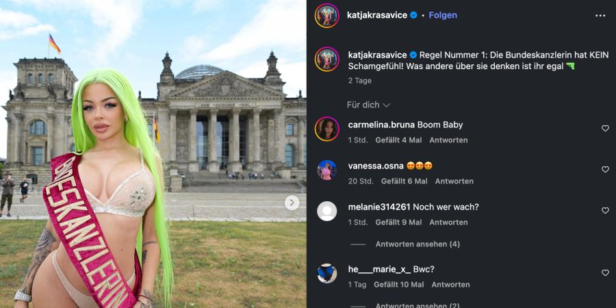 katja krasavice bundeskanzlerin