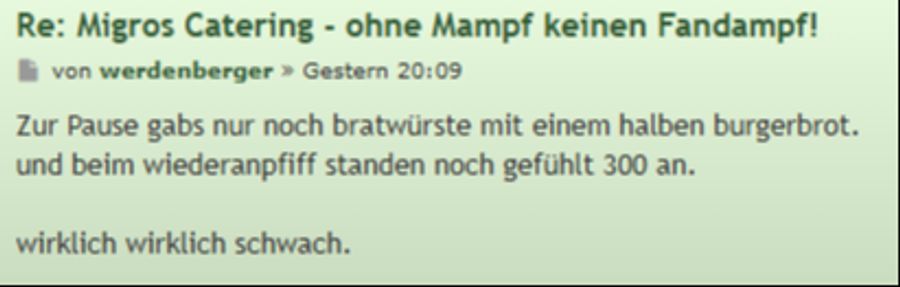 Viele Fans des FC St.Gallen verpassten beim Testspiel aufgrund von Wartezeiten beim Catering den Wiederanpfiff.