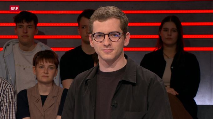 Jonas Lüthy, Präsident der Jungfreisinnigen, in der «Arena». arena