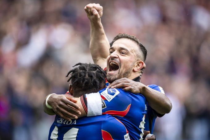 Xherdan Shaqiri jubelt im Dress des FC Basel. Xherdan Shaqiri