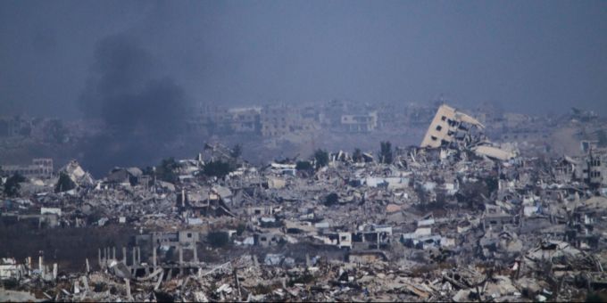 Ein Blick auf einen völlig zerbombten Teil des Gazastreifens. Israel führt seit knapp eineinhalb Jahren Krieg gegen die Hamas. Die Leidtragenden sind die Bewohner des Küstenstreifens. Gaza Israel