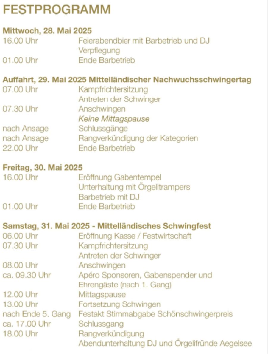 mittelländisches Schwingfest