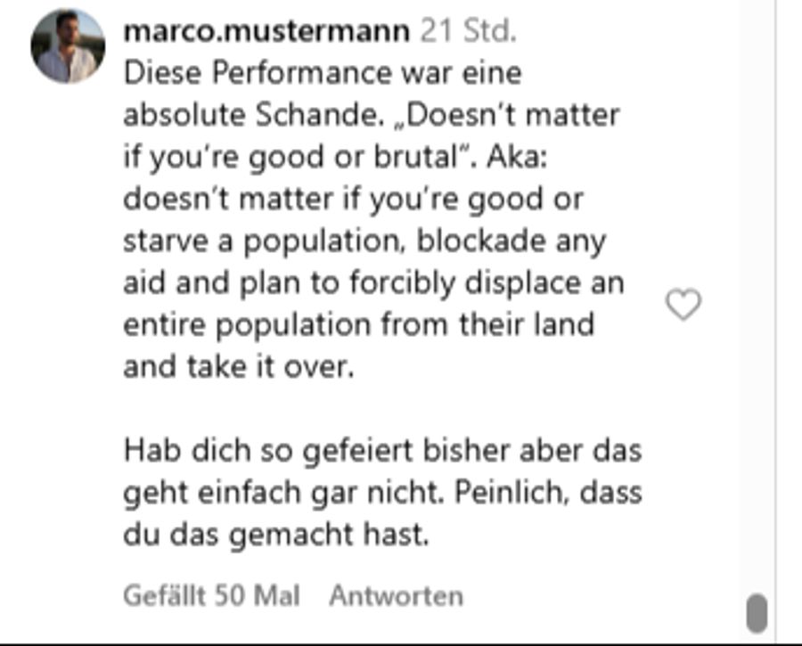 Es sei eine absolute Schande, meint ein User auf Instagram.
