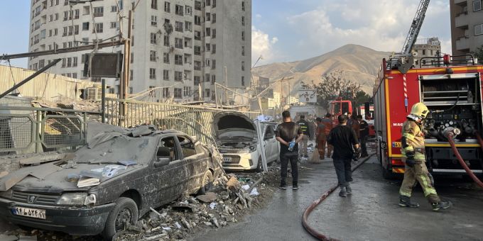 Zerstörung im Iran nach dem Luftangriff durch Israel. Zerstörung Iran