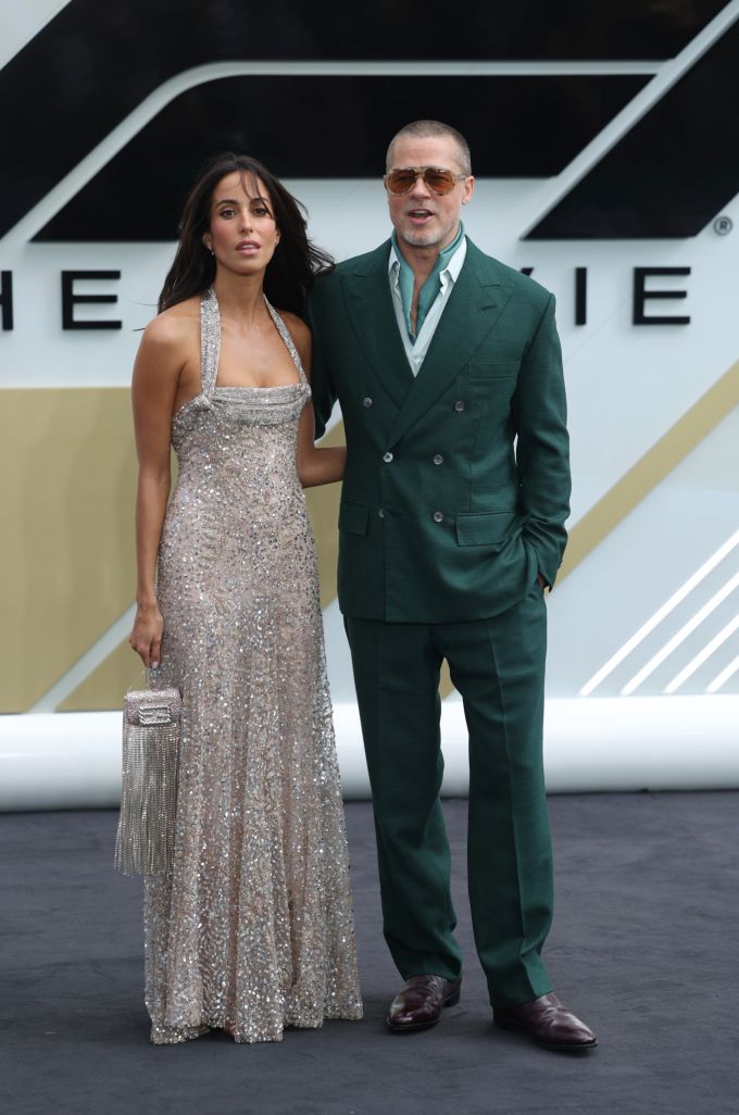 Brad Pitt mit seiner Freundin Ines de Ramon bei der Filmpremiere. Brad Pitt