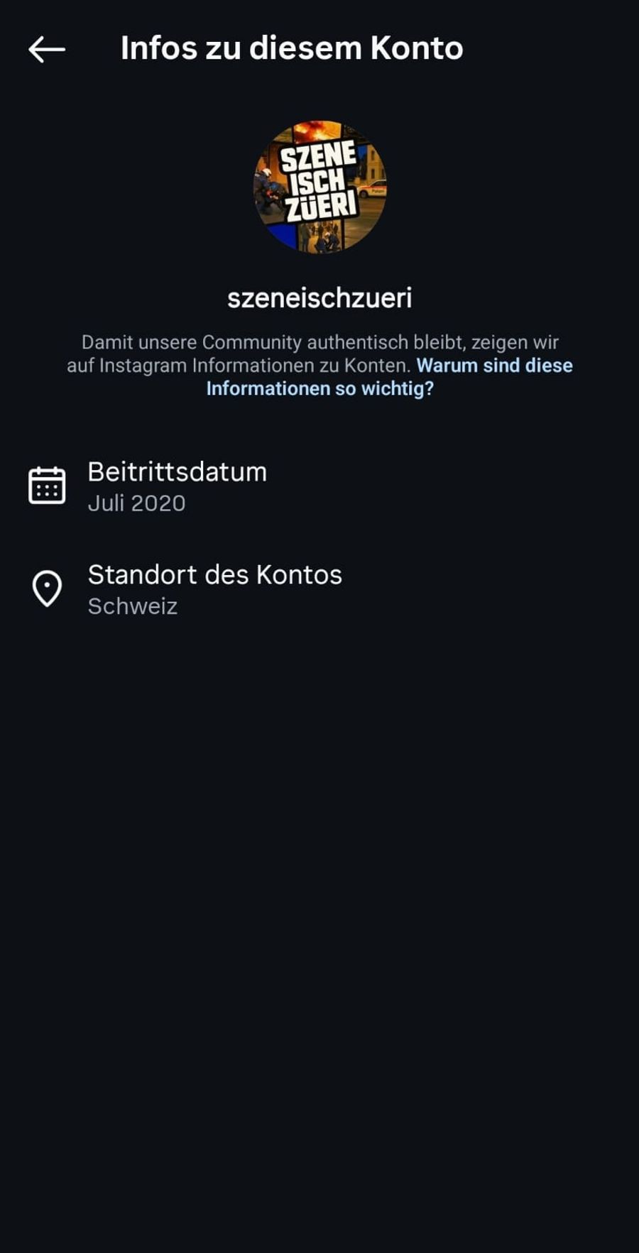 Szene isch Zueri Instagram