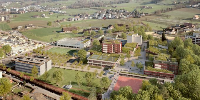 Visualisierung Gesamtinstandsetzung Kantonsschule Zug. Kantonsschule Zug