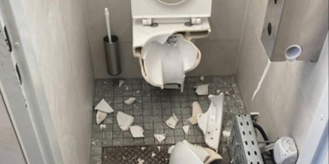 Die Toilette wurde mutwillig zerstört – nun ist die gesamte Anlage geschlossen.