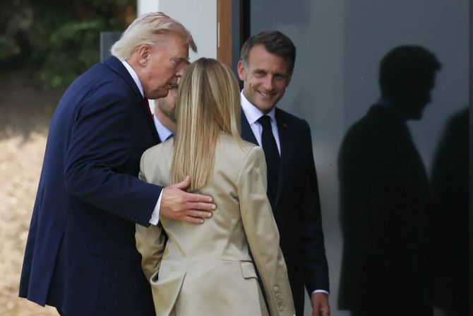 Trump Meloni Macron