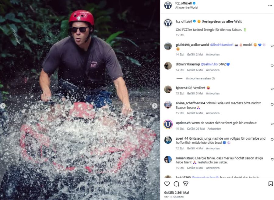 Ilhan Sauter mag es in den Ferien offenbar etwas wilder.