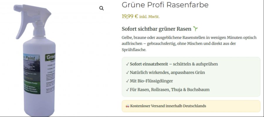 Entfernen lässt sie sich meist nur durch Rasenmähen.