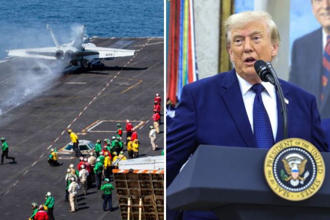 Donald Trump USS Abraham Lincoln