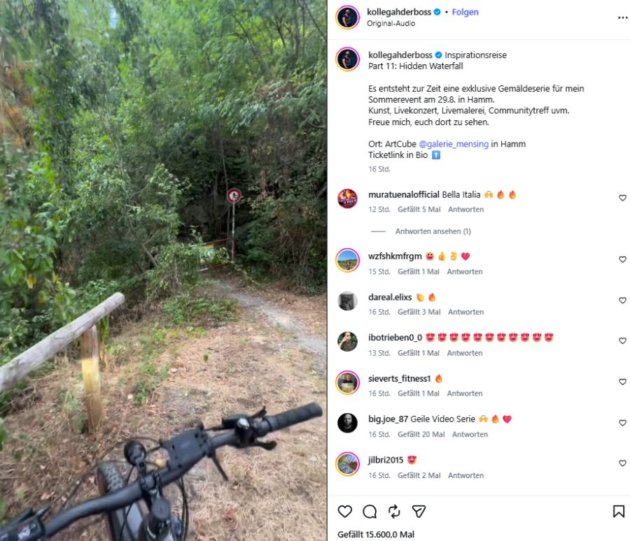 Felix Blume (früher «Kollegah») radelt durchs Tessin – bis der Weg aufhört.
