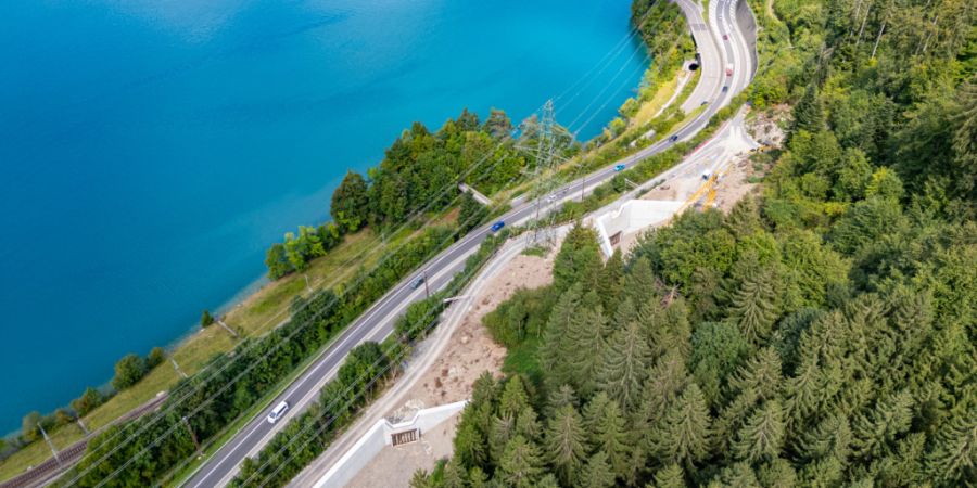 Geschiebesammler schützen die Nationalstrasse und die Bahn bei Därligen am Thunersee besser vor Naturgefahren.