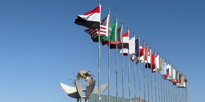 Ägypten Flaggen Gaza Zeremonie
