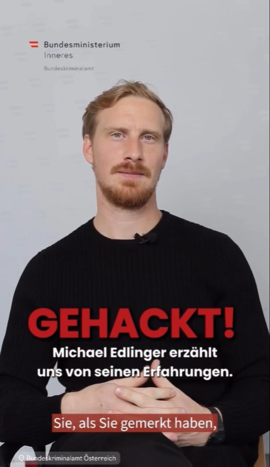 Doch nun wurde er selbst Opfer von Internet-Kriminellen.