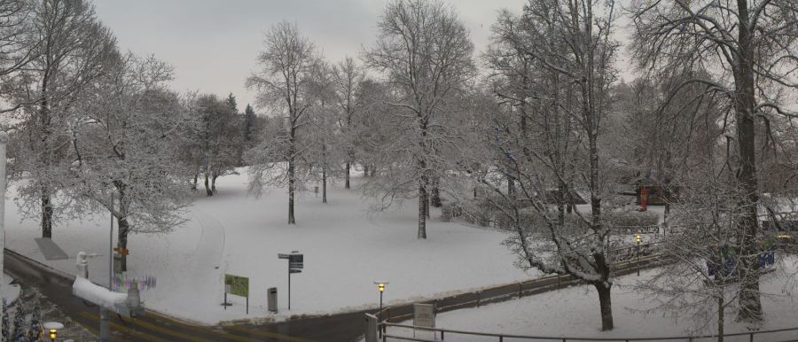 Deutlich mehr Schnee liegt auf dem Gurten.