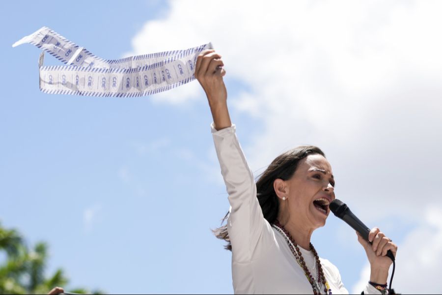 Sie wird für ihren Einsatz für die demokratischen Rechte des venezolanischen Volkes geehrt.