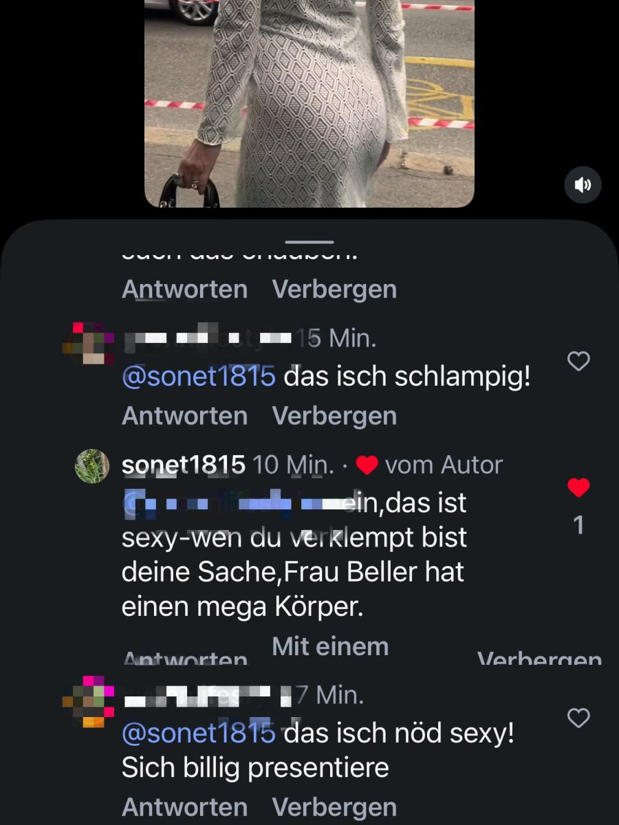 Auf Instagram äussern einige Frauen ihren Unmut über Irina Bellers teils freizügige Looks.