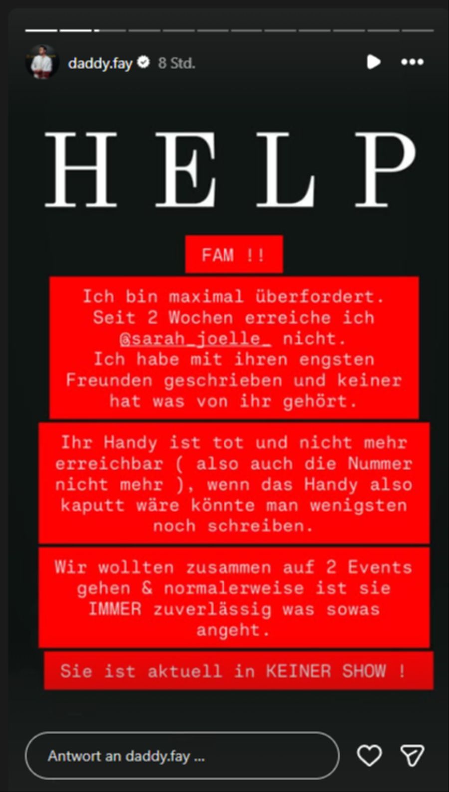 vermisst