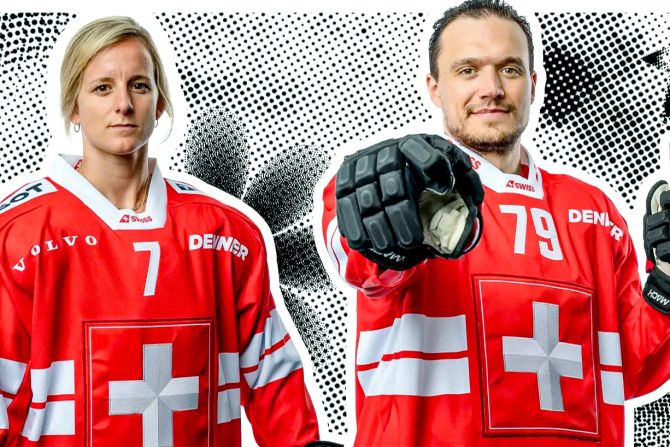 Lara Stalder und Calvin Thürkauf präsentierten das neue Trikot, das Tradition und Innovation vereint.