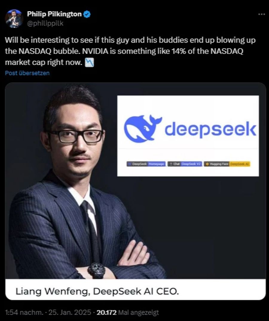 Liang Wenfeng DeepsSeek Aktie