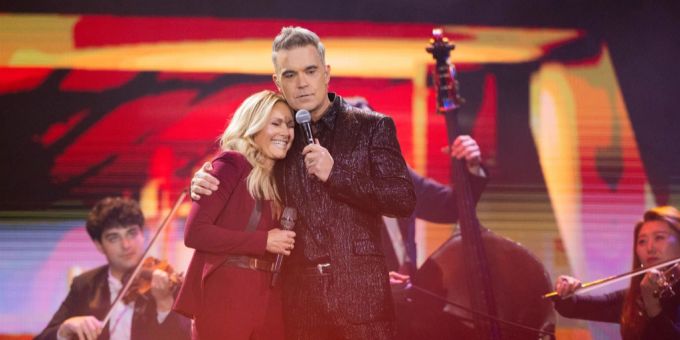 Robbie Williams sang in der «Helene Fischer Show» ein Duett mit der Gastgeberin. robbie williams