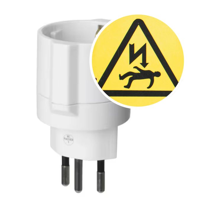 Ikea adapter koppla Stromschlag