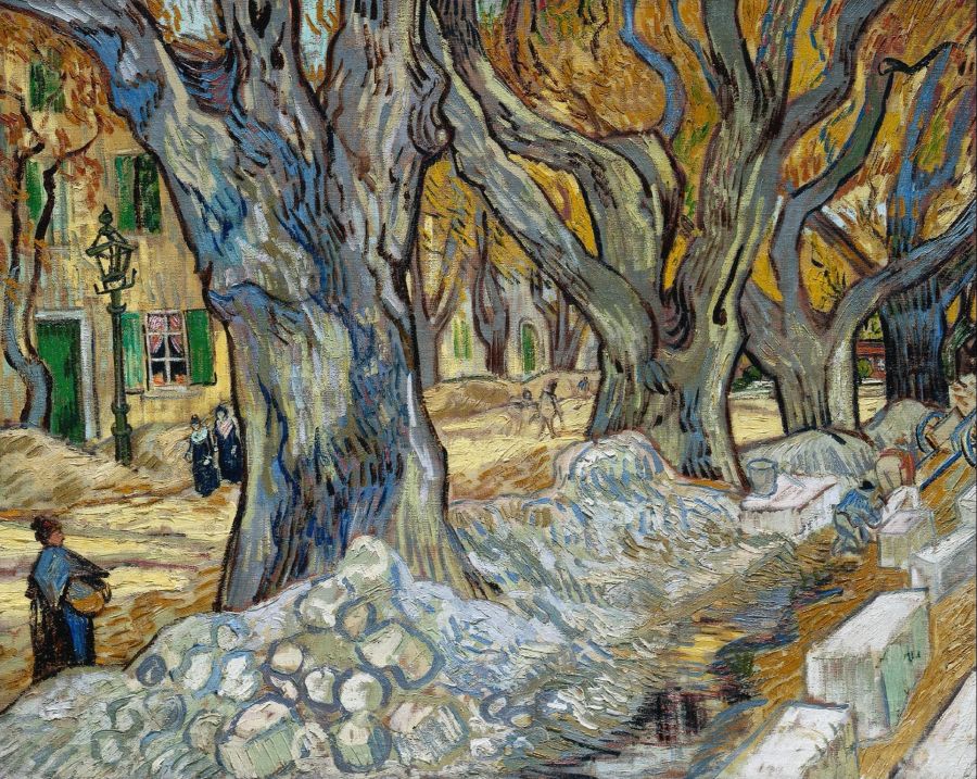 Die Strassenarbeiter in Saint-Rémy – Van Gogh stellte das Gemälde im Mai 1889 fertig.