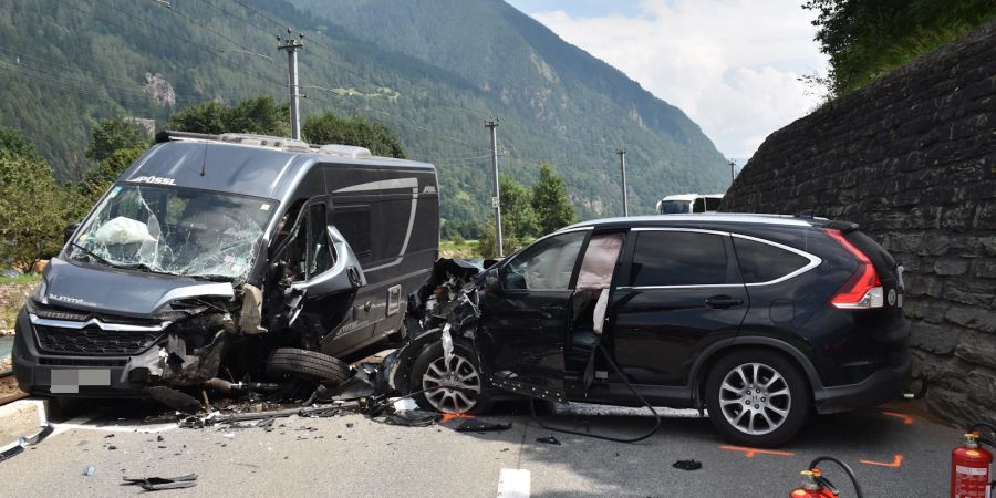 Verkehrsunfall im Graubünden.