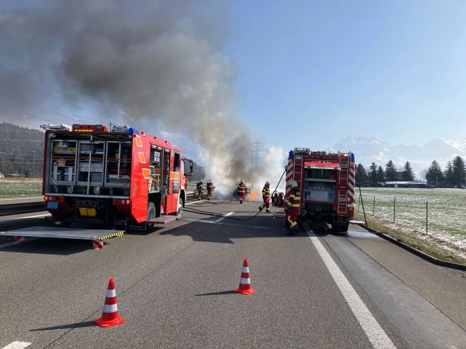 Die A3 musste gesperrt werden. A3 gesperrt