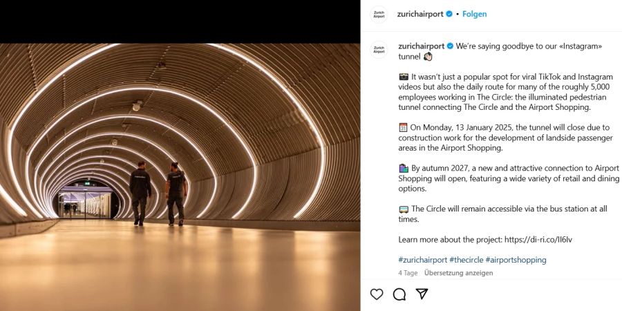 Tunnel Circle Flughafen Zürich