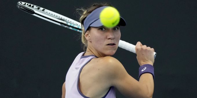 Viktorija Golubic im Einsatz bei den Australian Open 2025. Viktorija Golubic