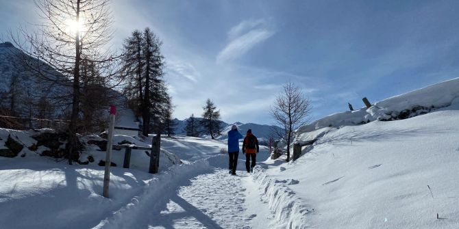 Winterwanderung Madulain Engadin