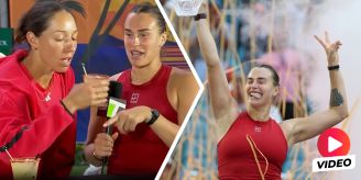 Triumph und Tequila - Gegnerin klaut Sabalenka den Sieger-Schnaps Triumph und Tequila - Gegnerin klaut Sabalenka den Sieger-Schnaps