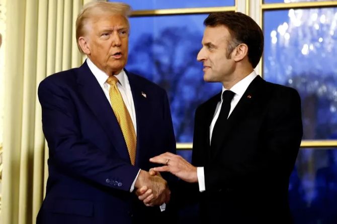 Donald Trump Emmanuel Macron