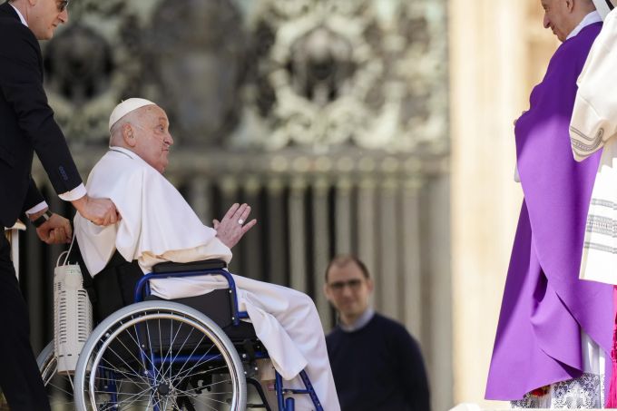 Papst Franziskus bei der Messe am 6. April 2025. Papst Franziskus