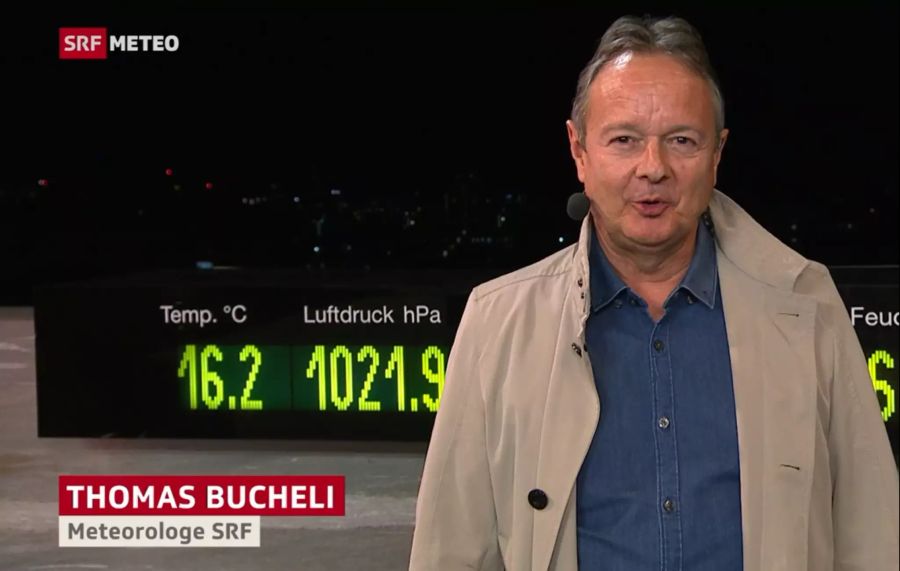 Auch SRF-Meteo-Moderator Thomas Bucheli wird an der Diskussion teilnehmen.