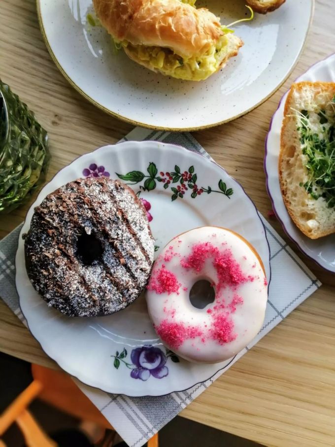 Vegan Variante des Donuts. Vegan Donut