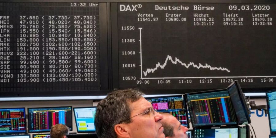 Am Montag waren die Börsenkurse nach unten gerauscht