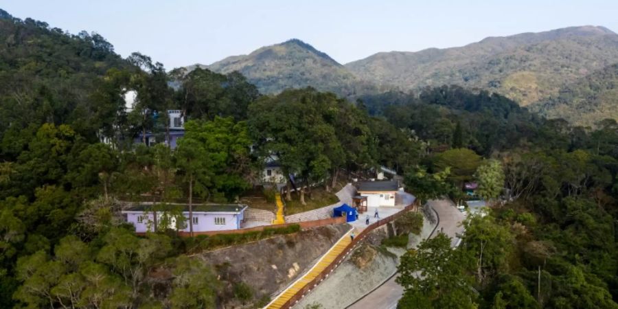 Die als Quarantänelager genutzte Ferienanlage im Bezirk Sai Kung