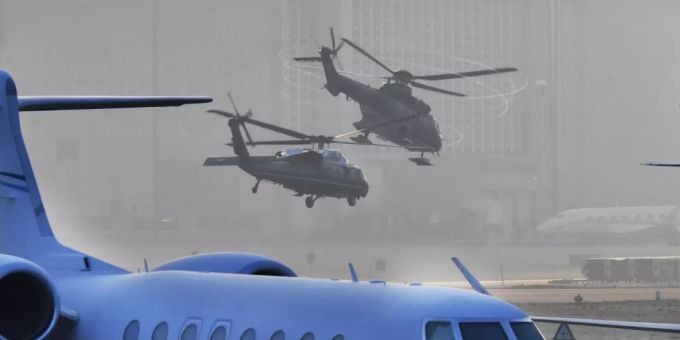 An Bord eines Helikopters ist US-Präsident Donald Trump am Dienstagmorgen von Zürich zum WEF nach Davos gefolgen. An Bord eines Helikopters ist US-Präsident Donald Trump am Dienstagmorgen von Zürich zum WEF nach Davos gefolgen.