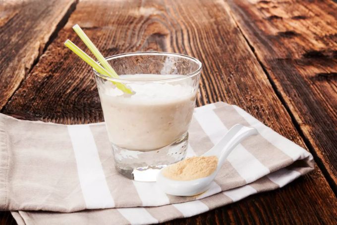 Maca im Smoothie. Maca im Smoothie.