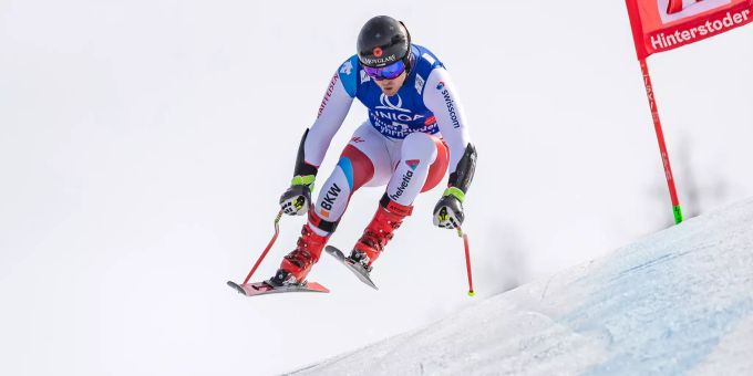 Mauro Caviezel (SUI) während dem Super-G der Herren am Samstag, 29. Februar 2020, auf der Hannes Trinkl Weltcupstrecke in Hinterstoder. Mauro Caviezel